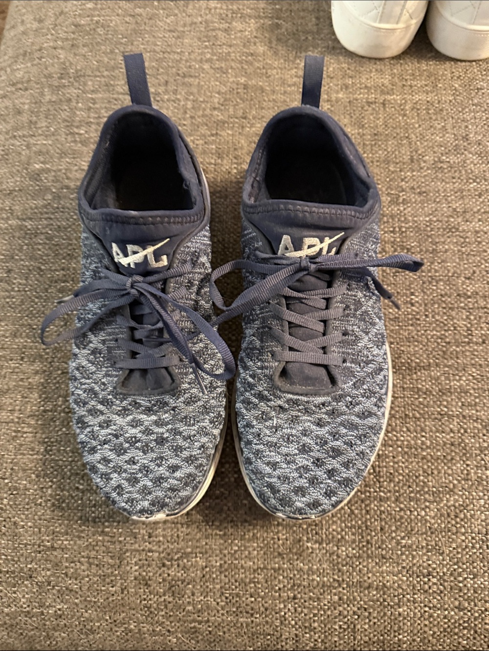 APL women’s Navy Knit Athletic Sneakers
